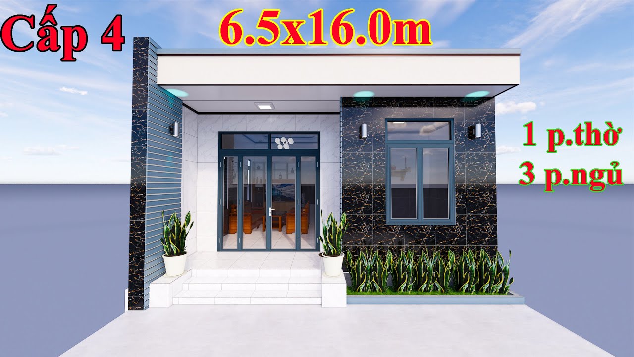 Đăng mẫu nhà 6.5x16.0  cho bà con tham khảo Chơi. hì | NHÀ ĐẸP 3D