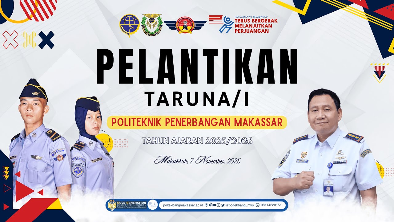 Upacara Pelantikan Taruna/i Politeknik Penerbangan Makassar Tahun Ajaran 2025/2026
