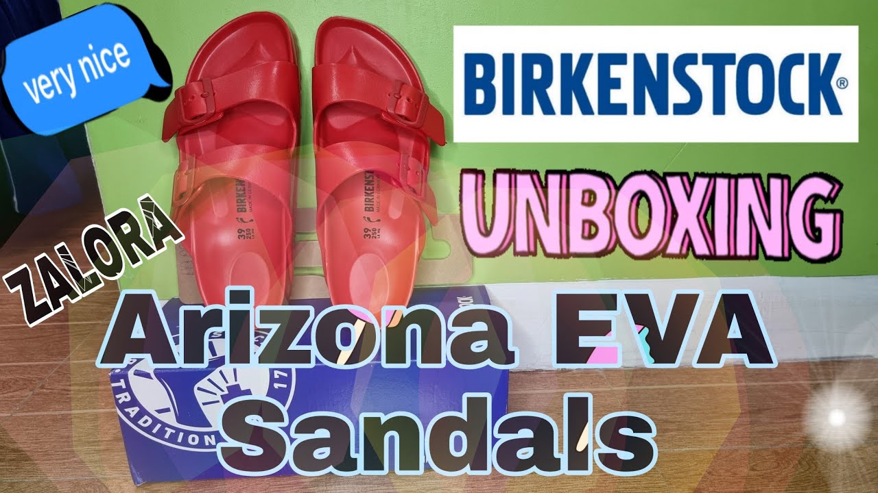 BIRKENSTOCK Arizona EVA Sandals unboxing ZALORA