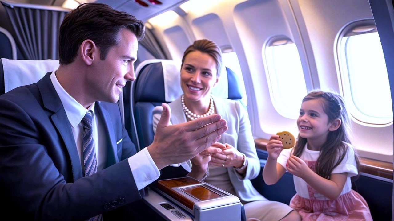 Single Father Gave Up 1st-Class Seat for Mysterious Lady in Pearls—Unaware She Headed US Flagship