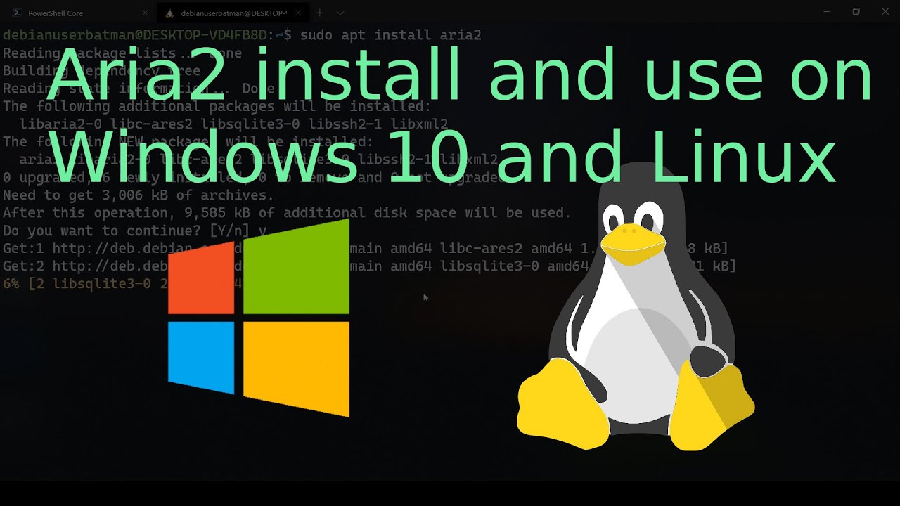 How to Download and Use Aria2 Downloader on Windows 10 and Debian 10