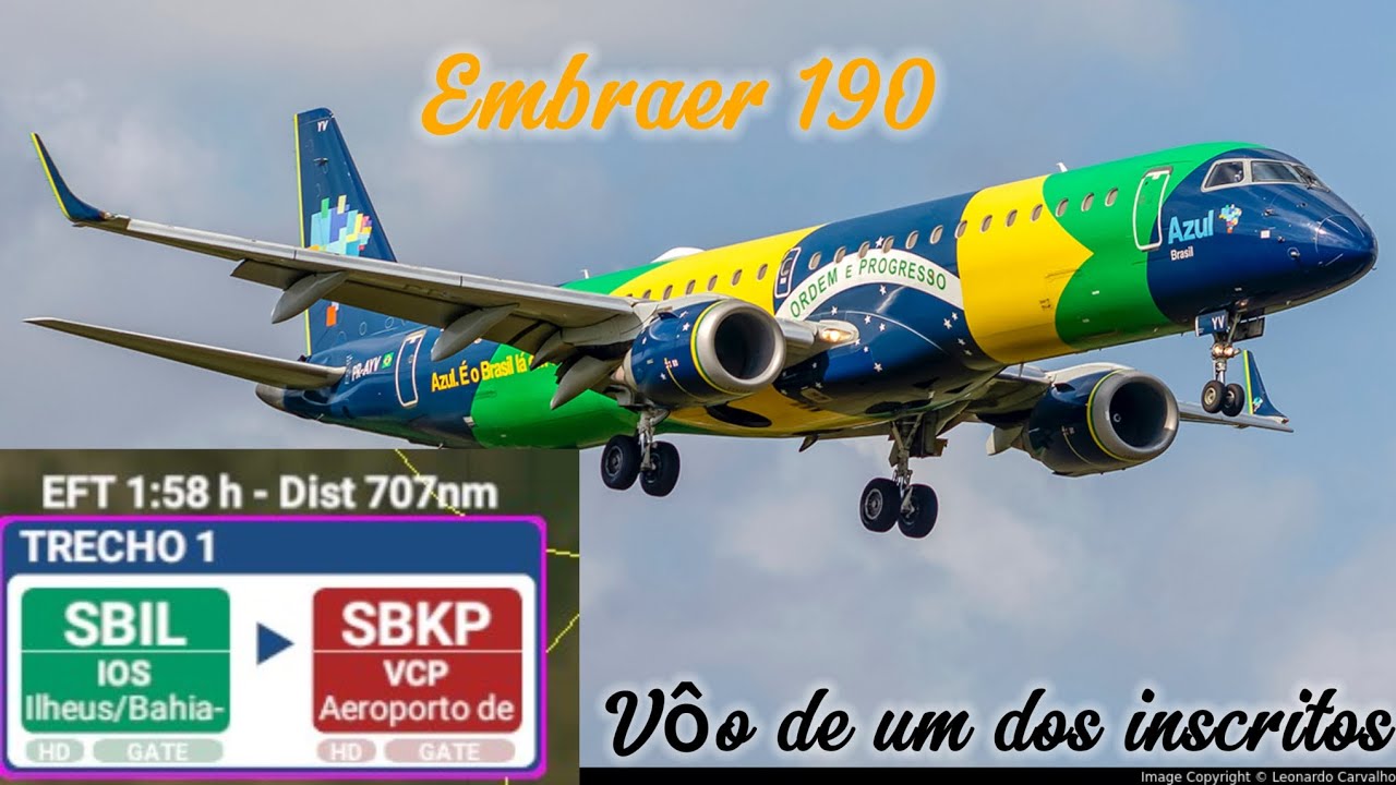 🌧️ Decolagem na Chuva da Bahia ☀️ Pouso no Pôr do Sol em Campinas | EMBRAER 190 Azul Bandeira 🇧🇷 
