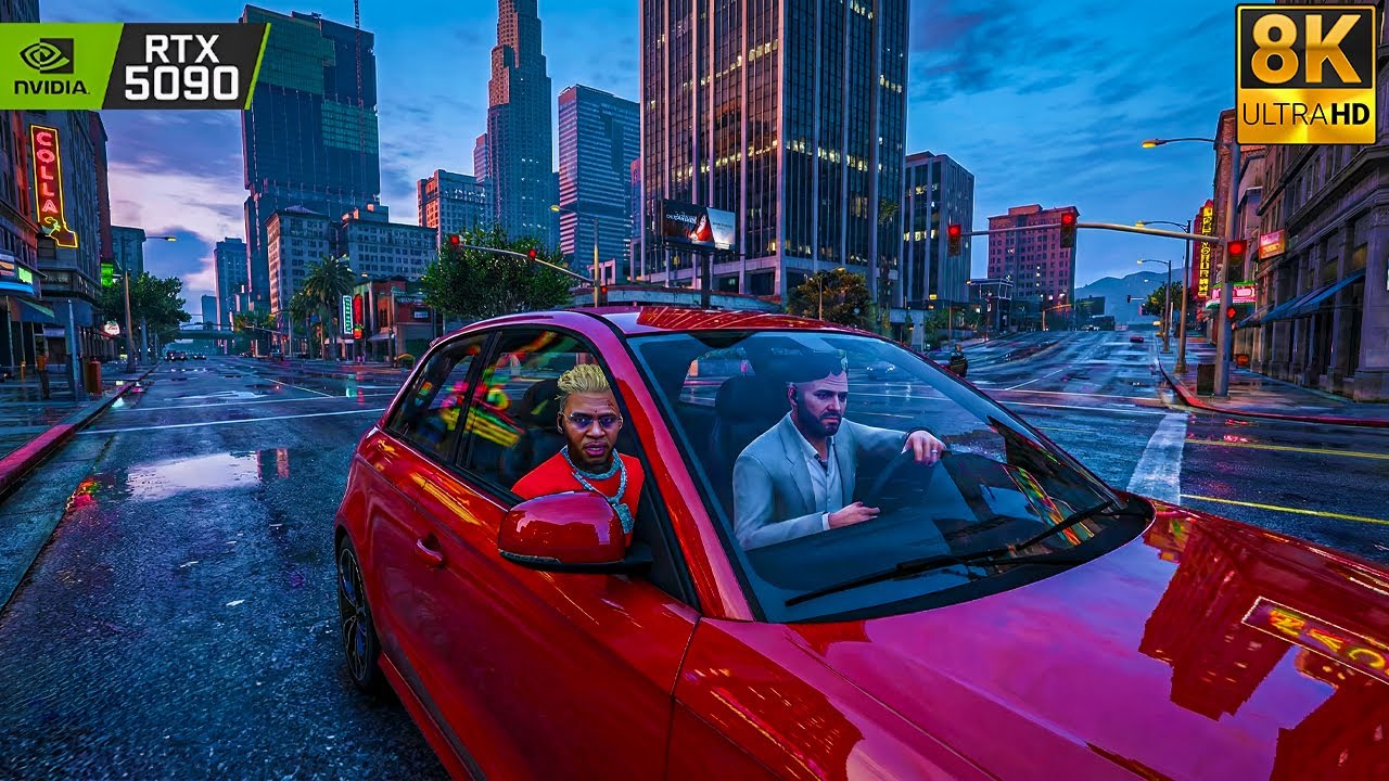 GTA V: Миссия «Осмотр добычи» – кинематографический ремастер в разрешении 8K с RTX 5090 | Максима...