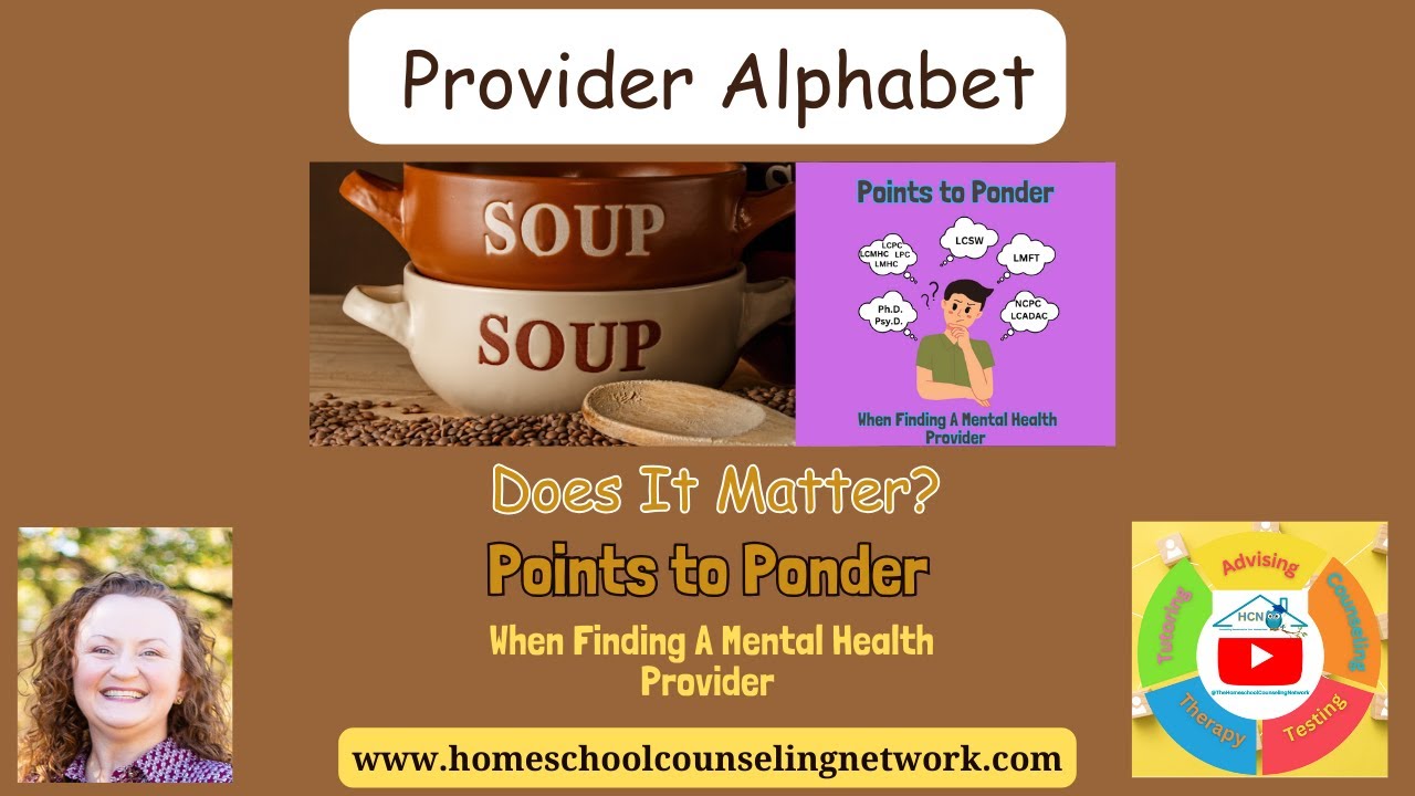 Types of Mental Health Providers For Homeschooling Families // Homeschool Support // Alphabet Soup