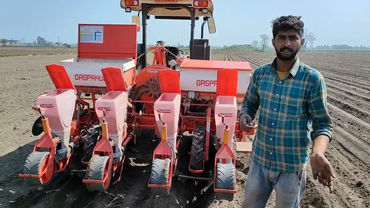 Makki Bed Plantter on Swraj 855 itly made Gesprado masheen करे किसान के काम और भी आसान @Malvayikisan