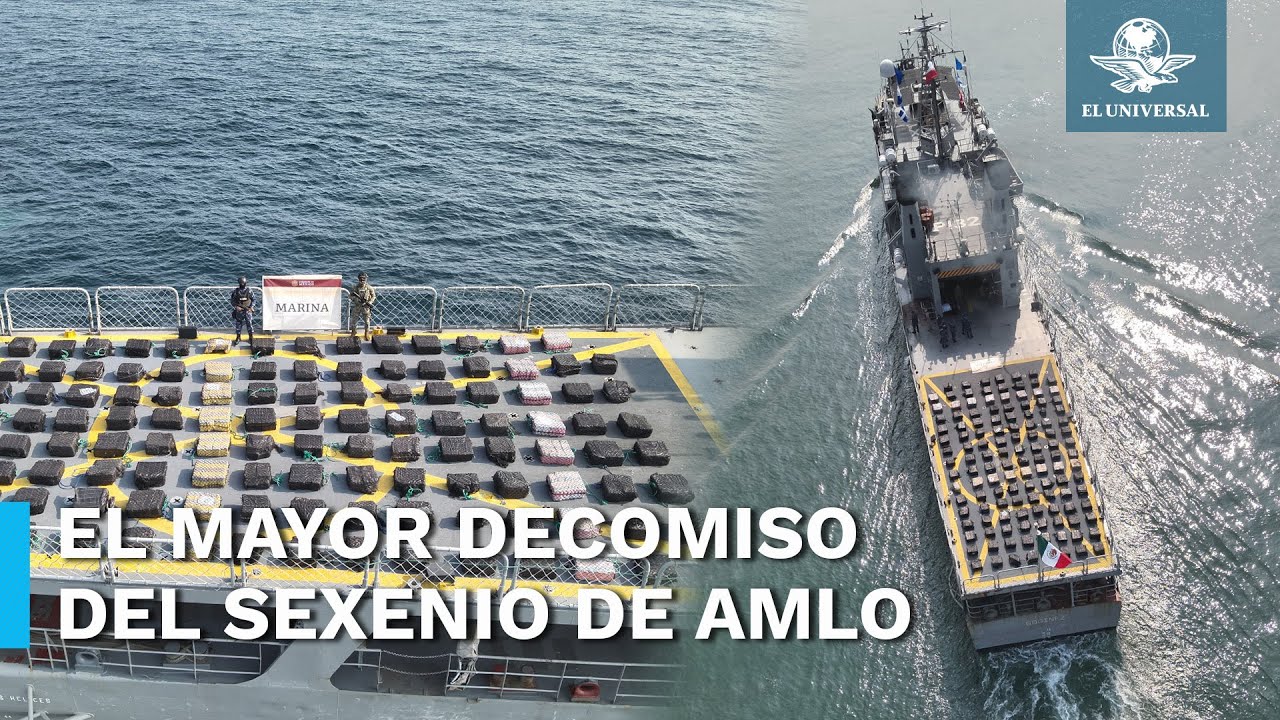 Mega aseguramiento de 7.2 toneladas de cocaína en costas de Colima y Michoacán
