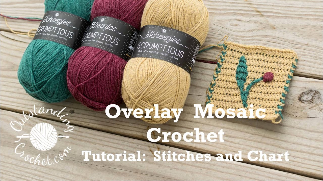 Overlay Mosaic Crochet: Stitches and Chart.