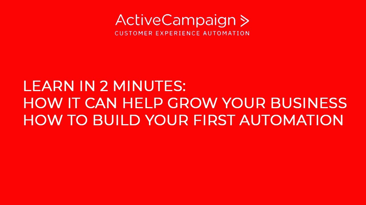 How ActiveCampaign CRM works | Tutorial: Creating an ActiveCampaign Email Marketing  Automation