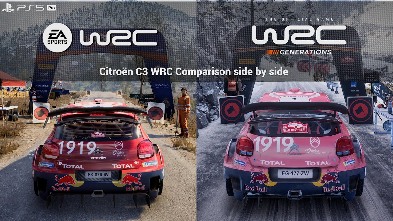 EA Sports WRC Vs WRC Generation - Comparison Side by side Citro&euml;n C3 WRC [4K PS5Pro]