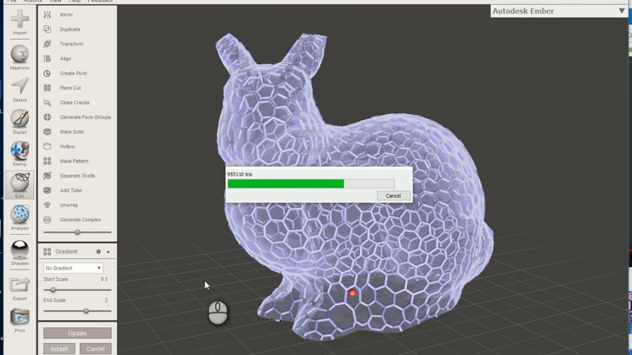 Meshmixer - surface pattern