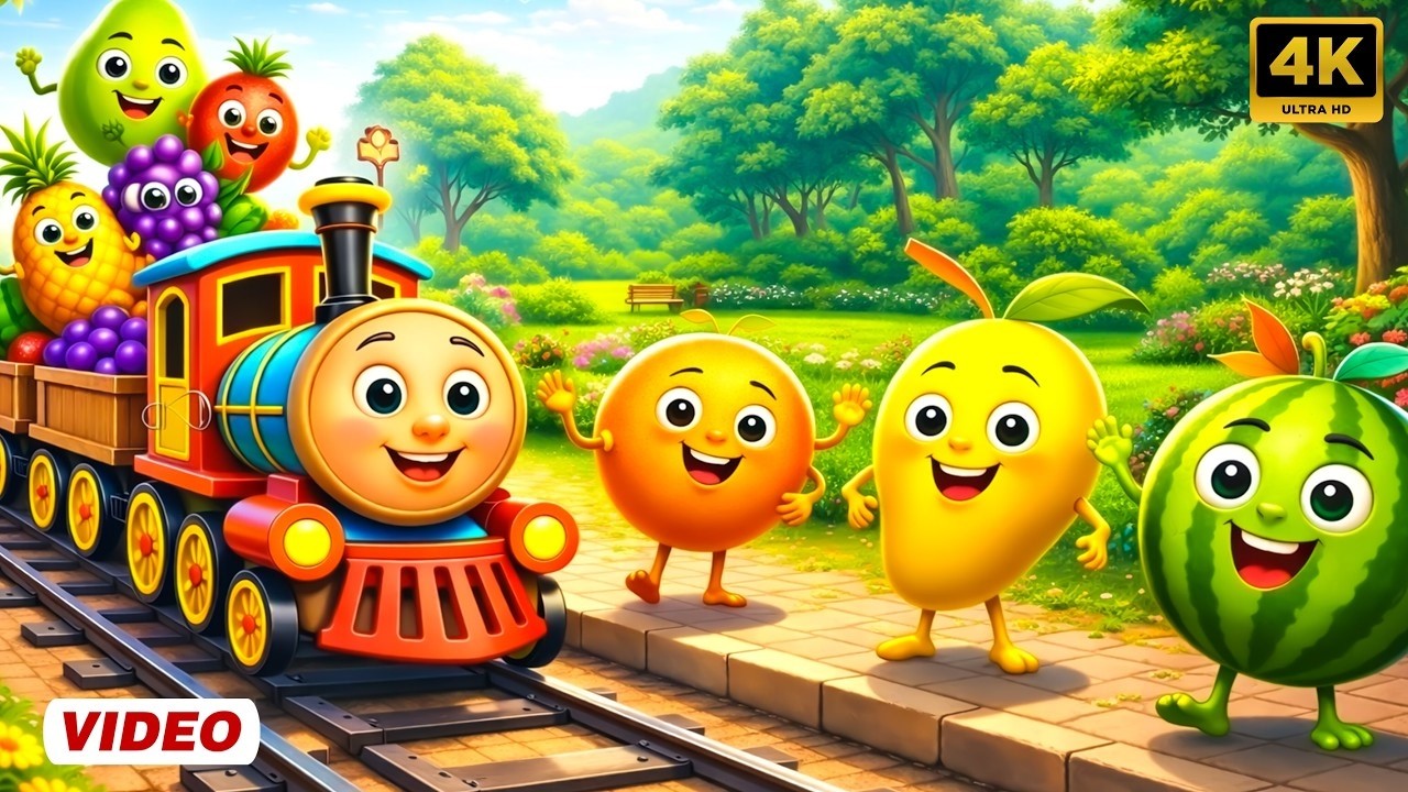 फलों की रेलगाड़ी (छुक छुक रेलगाड़ी) और मनोरंजन से भरपूर राइम्स | Fruits Train | Bachpan Ki Duniya