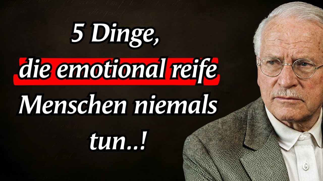5 Dinge, die emotional reife Menschen niemals tun | Weisheiten von Carl Jung
