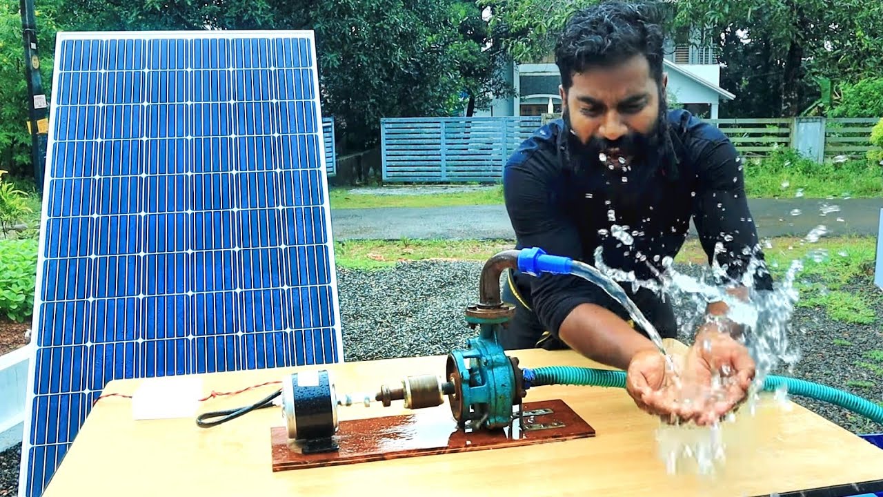 HOW TO MAKE SOLAR WATER PUMP | സോളാർ പവർ  വാട്ടർപമ്പ് ഉണ്ടാക്കിയാലോ??? | M4 Tech|