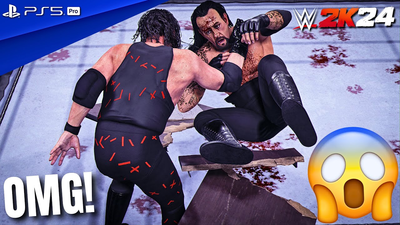 WWE 2K24 — Кейн против Гробовщика — полный матч на WrestleMania 20 | PS5 Pro [4K60]