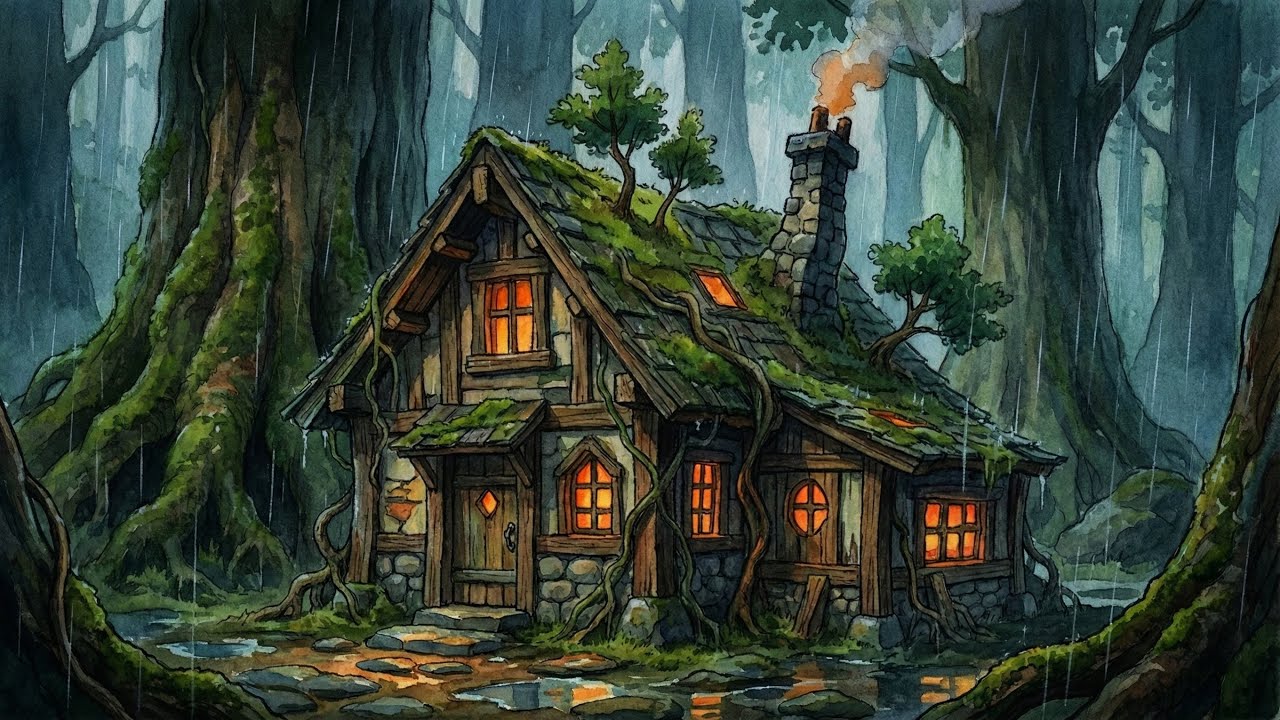 Finding Peace: A Quiet Rainy Day in the Woods | Ghibli movies