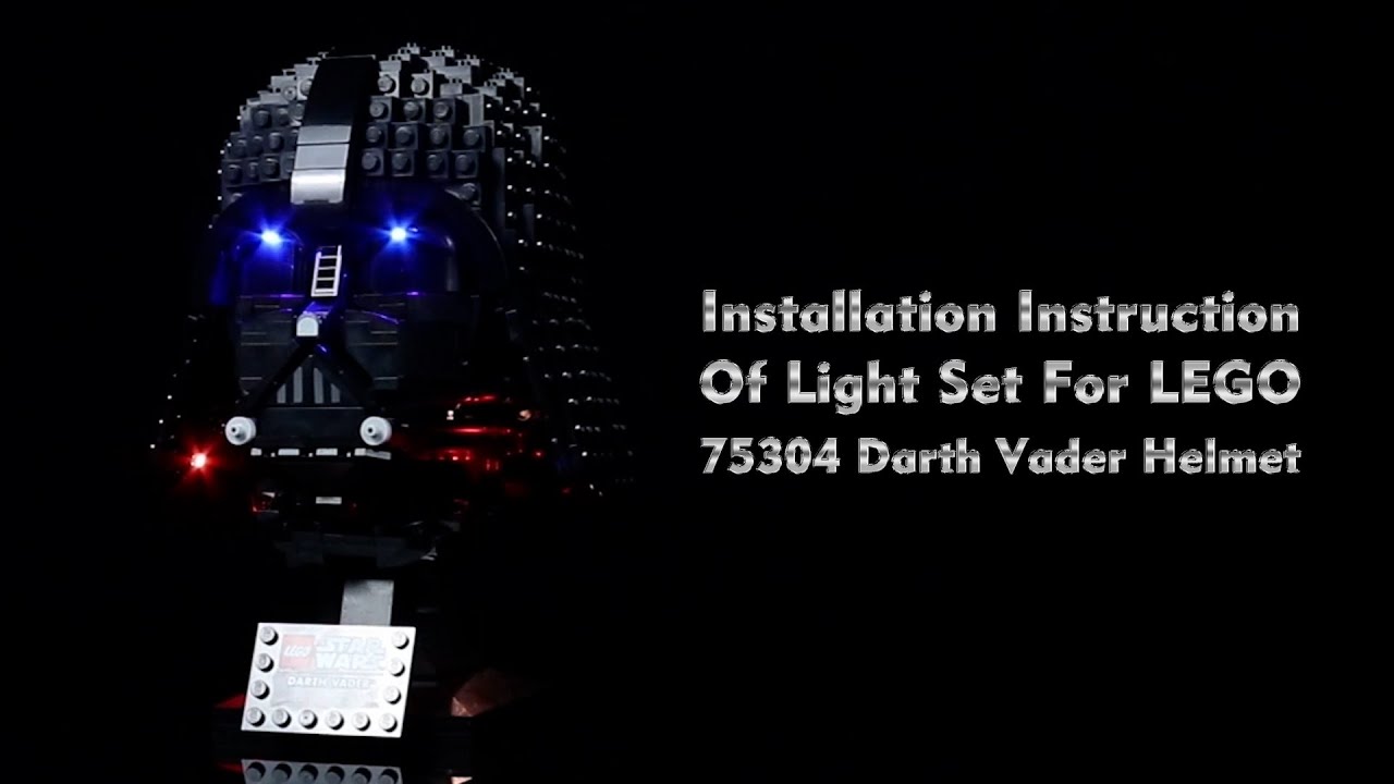 Installation Instruction Of Light Set For LEGO 75304 Darth Vader Helmet.