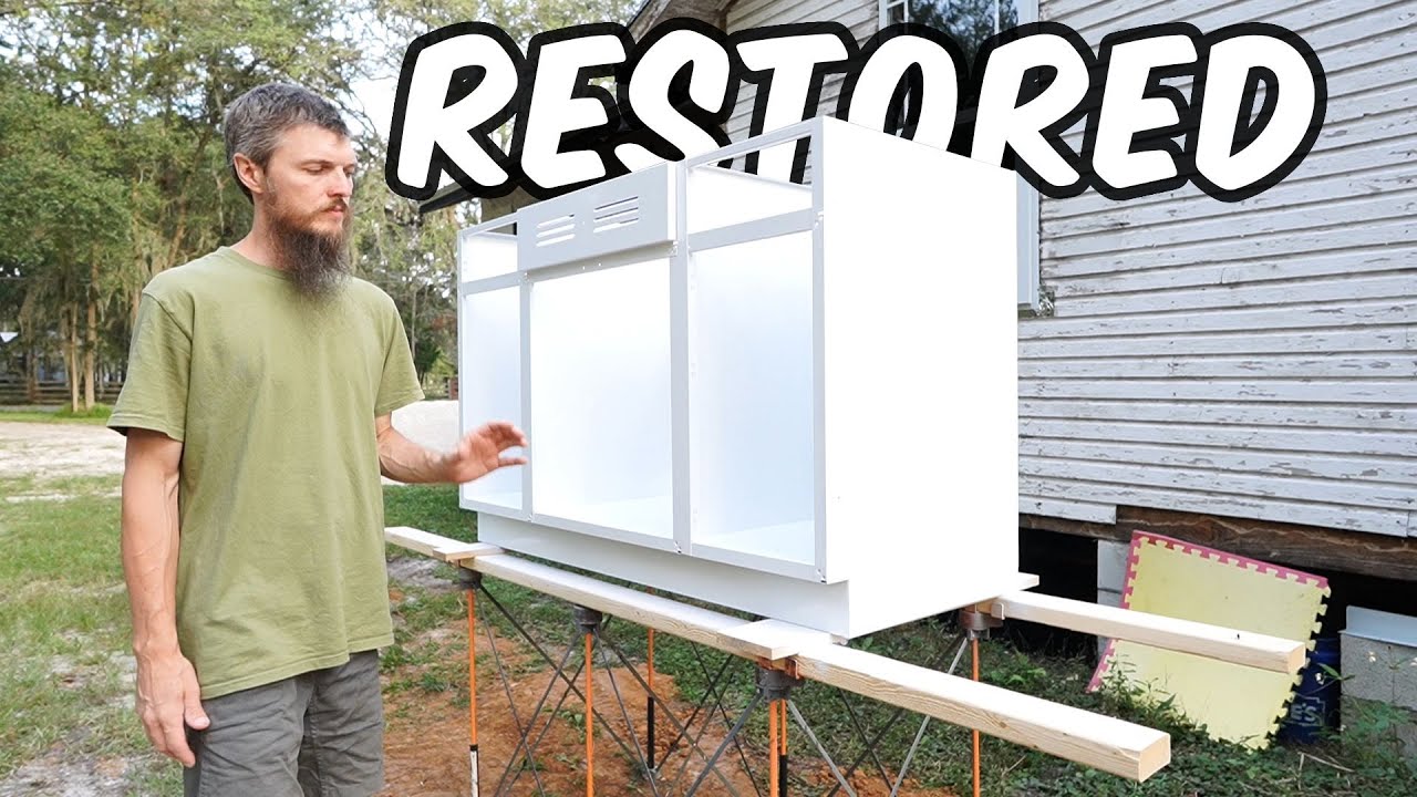 Painting an Old Metal Sink Cabinet