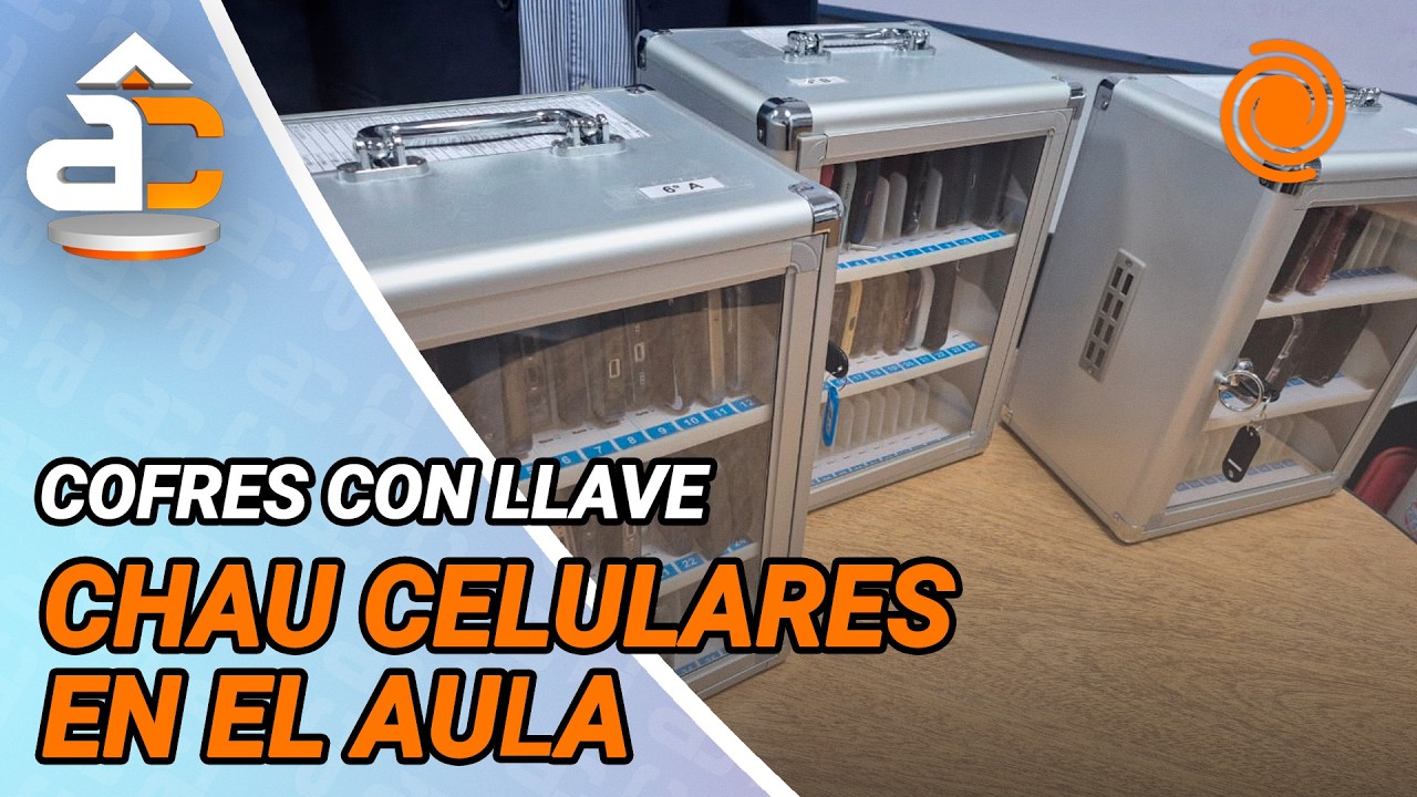 Prohíben el uso de celulares en clases: el sistema de cofre bajo llave que implementó una escuela