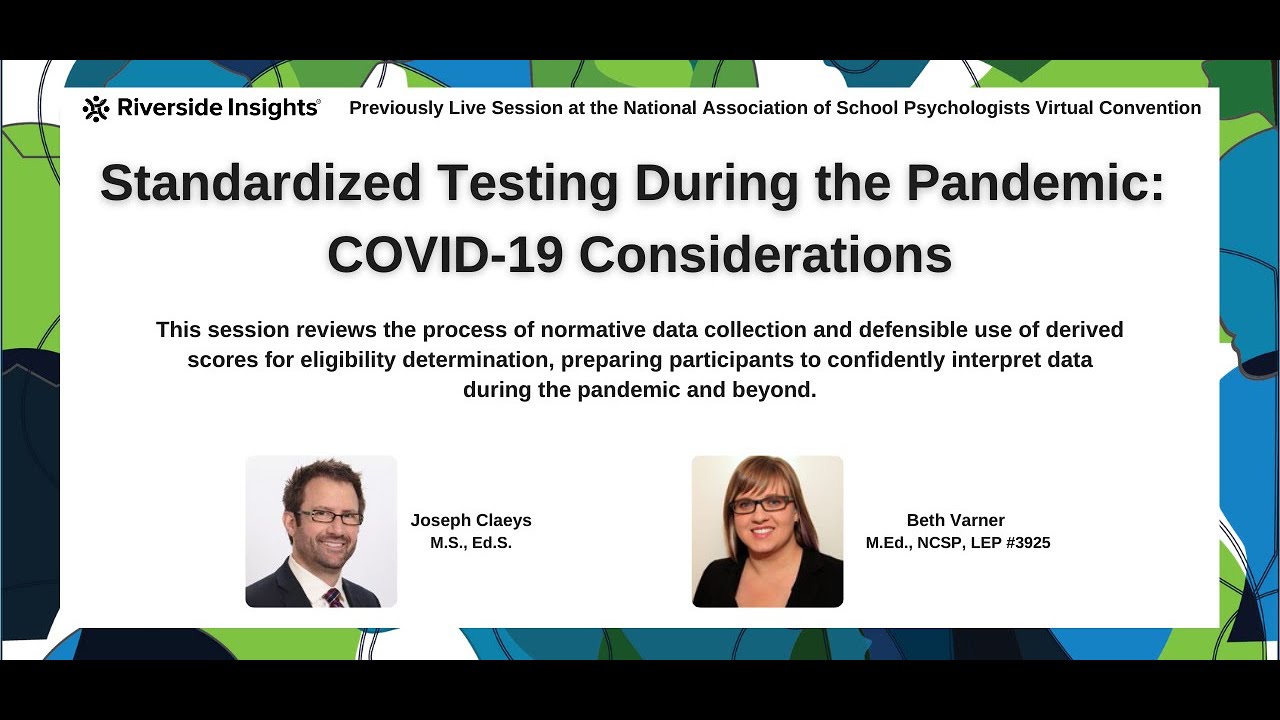 Standardized Testing and Eligibility Determinations  Considerations During the COVID 19 Pandemic
