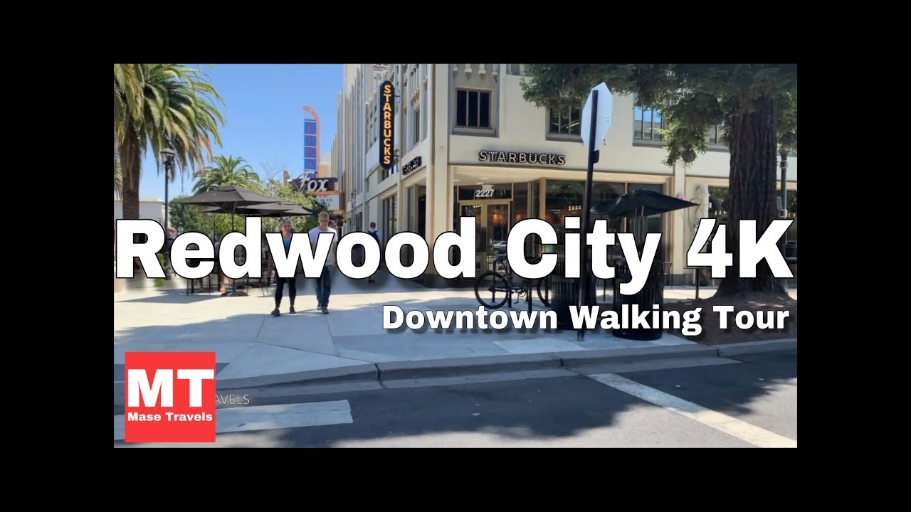 Redwood City Downtown, California - Walking Tour USA 🏆