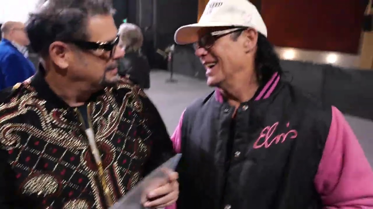Jerry Only signs an autograph for his friend Mancow Muller after a great ELVIS night Rutherford, NJ