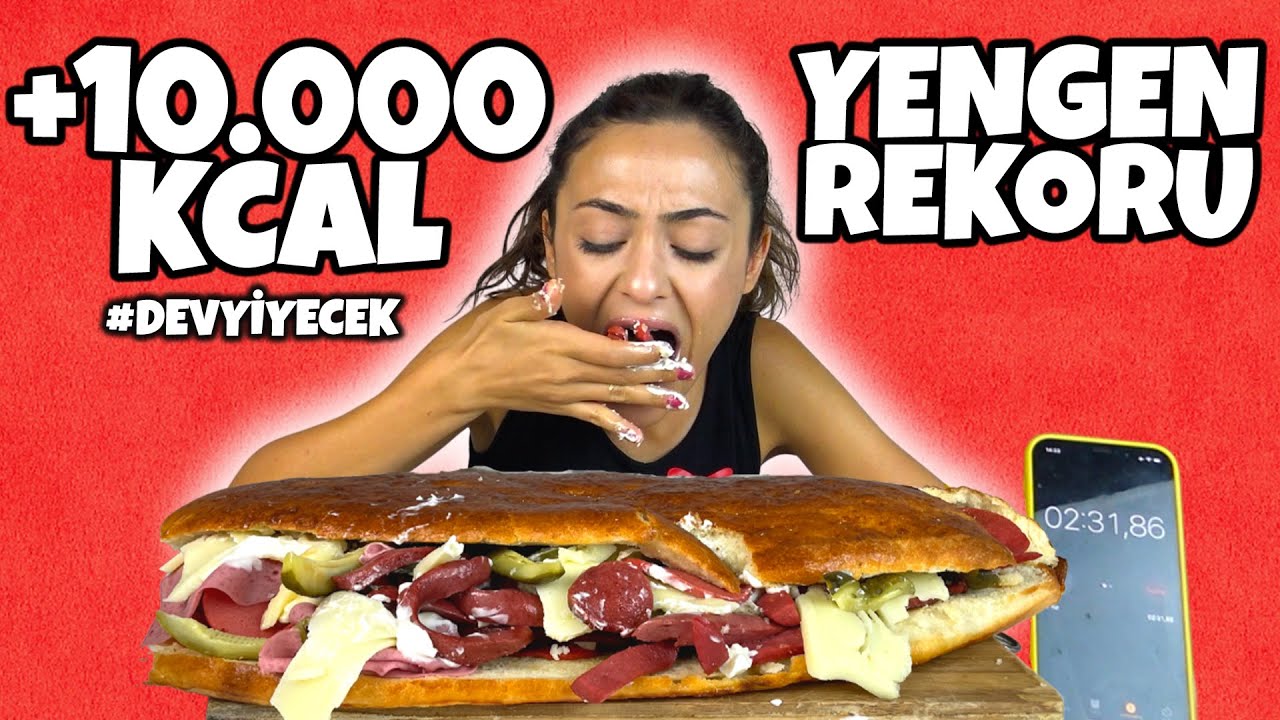 DEV YENGEN YEME CHALLENGE!-+10.000 KCAL(Süreli Rekor)