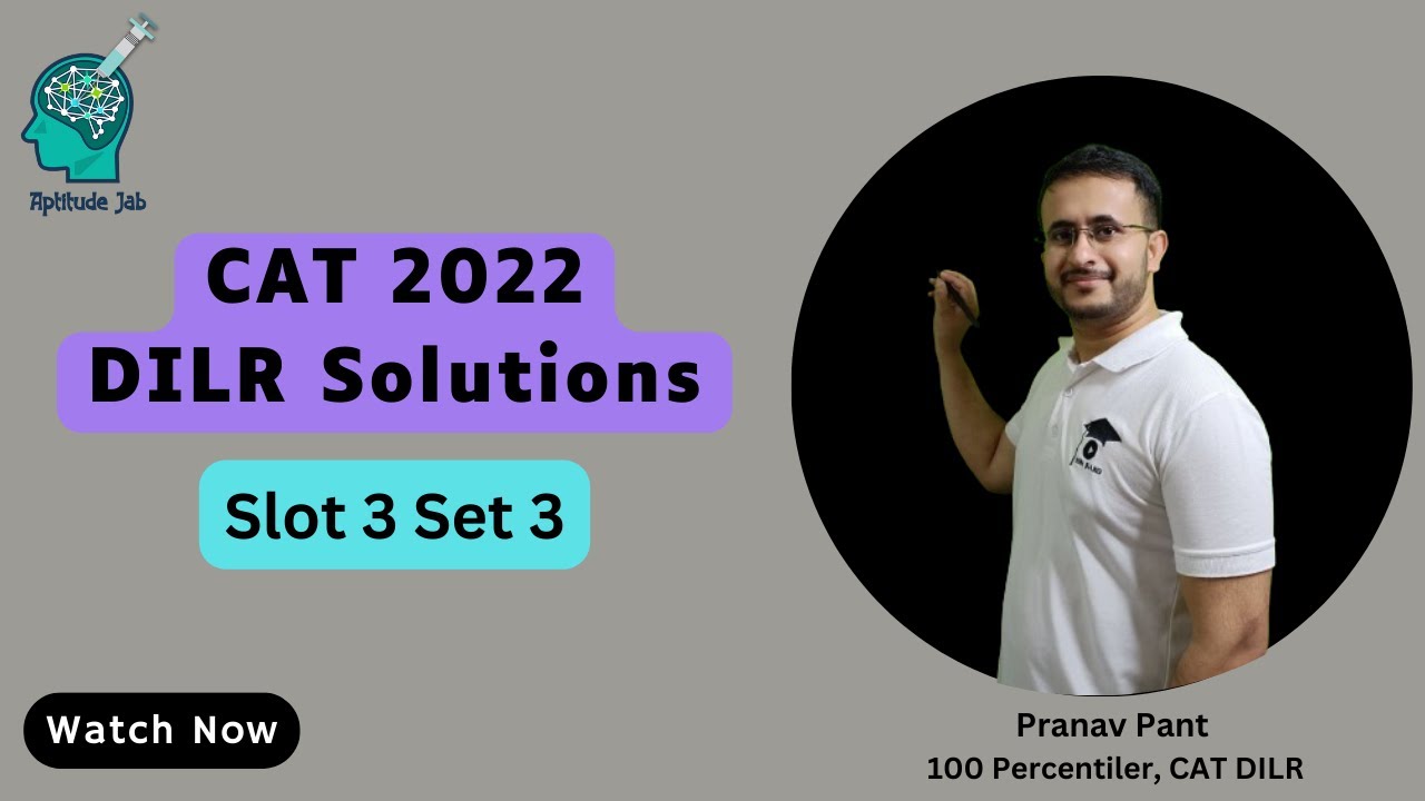 CAT 2022 DILR Solutions | Slot 3 Set 3 | AI and ML Courses for Students | Caselet | Difficult