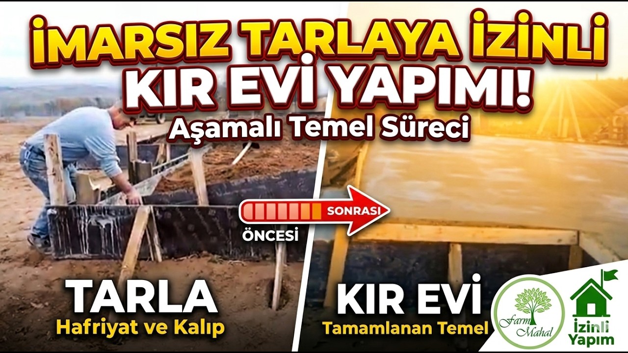 İmarsız Tarlaya İzinli Kır Evi Yapımı Aşamaları - 2 #subasmanı