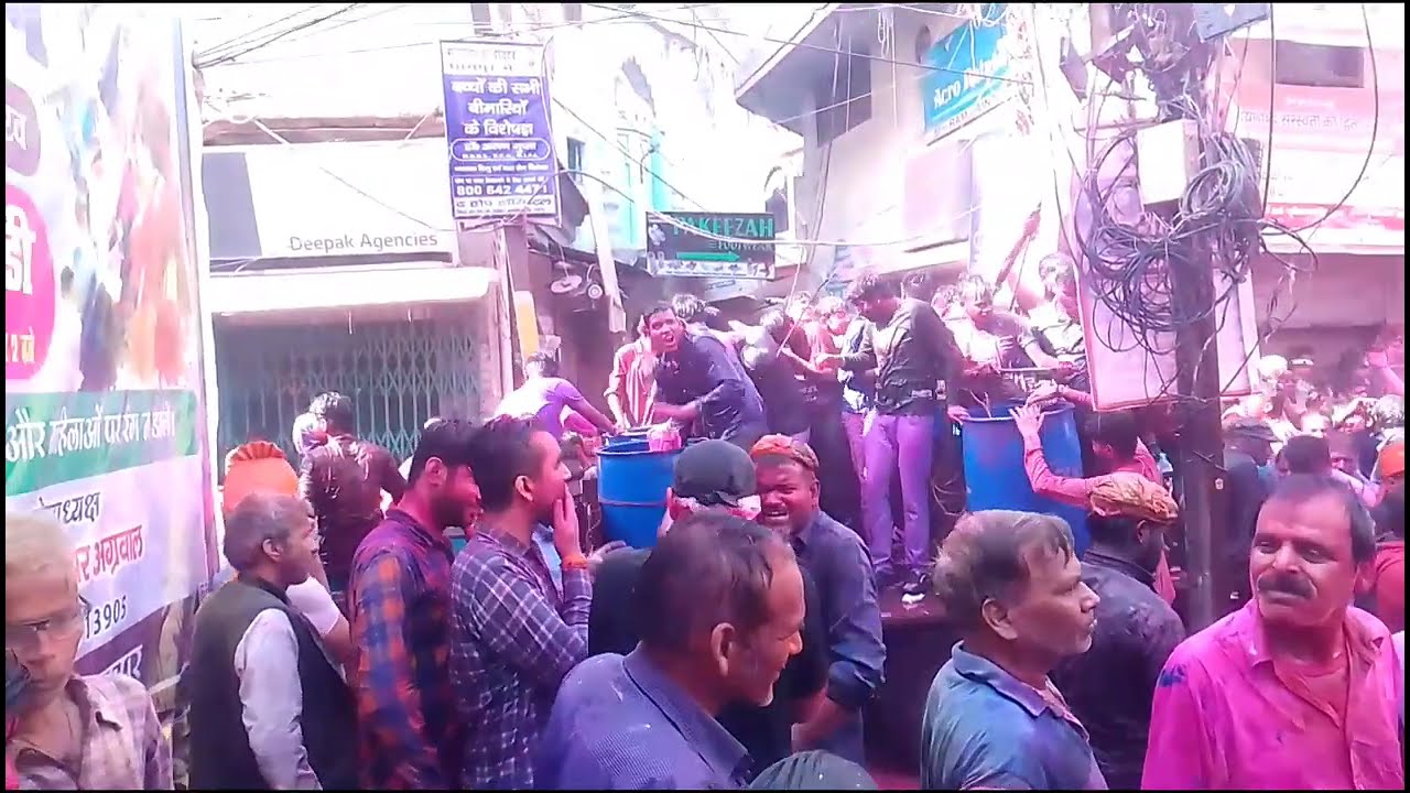 Dhampur ki दुल्हैण्डी का rang ka जुलूस  Dhampur Holi 2025 🔥💥#dhampur #holi #dhampur_ki_holi