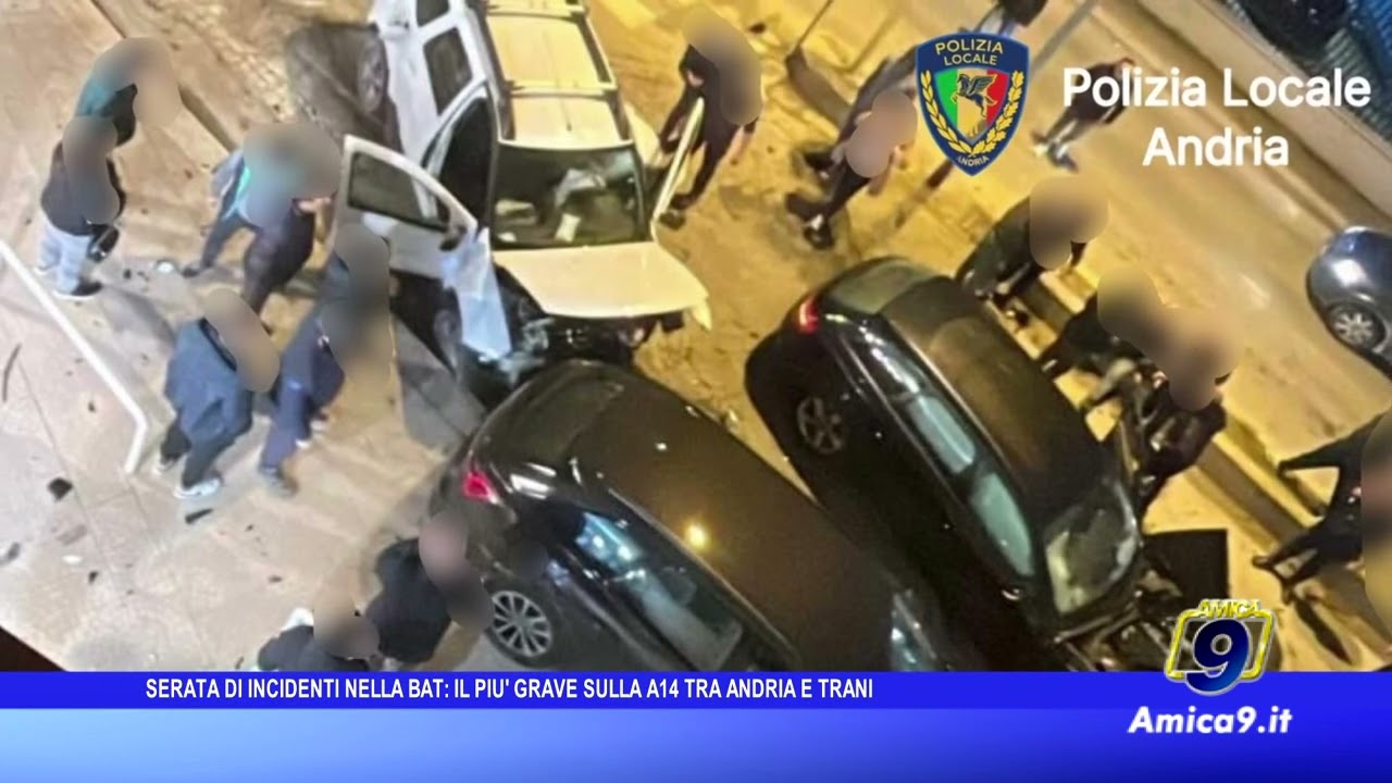 Serata di incidenti nella Bat , il più grave sulla A14 tra Andria e Trani