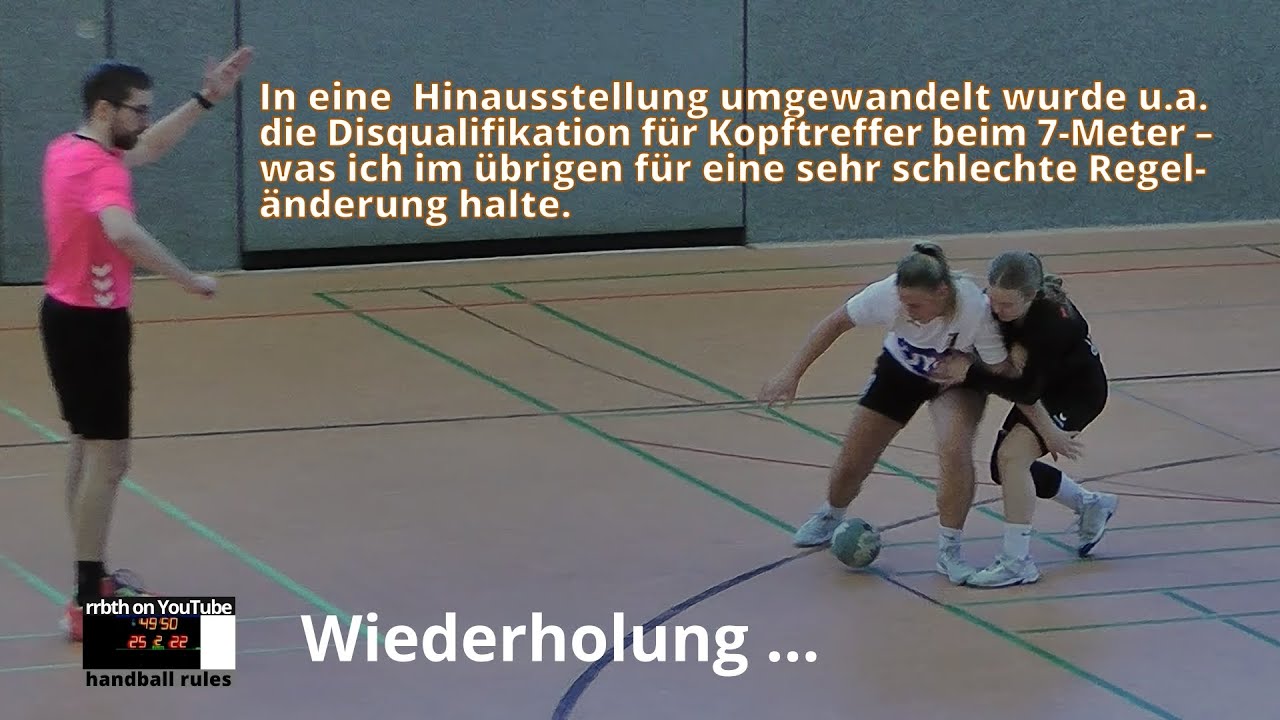 Handballregeln: (fast) 8:11a (Rote Karte + 7-Meter-Strafwurf in den letzten 30 Sekunden)