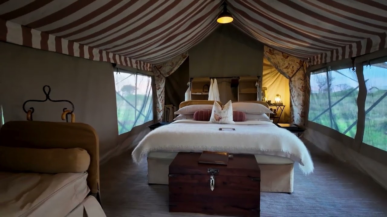 AndBeyond Under Canvas Tent Experience | Outdoor Shower & Wildlife in Northern Serengeti