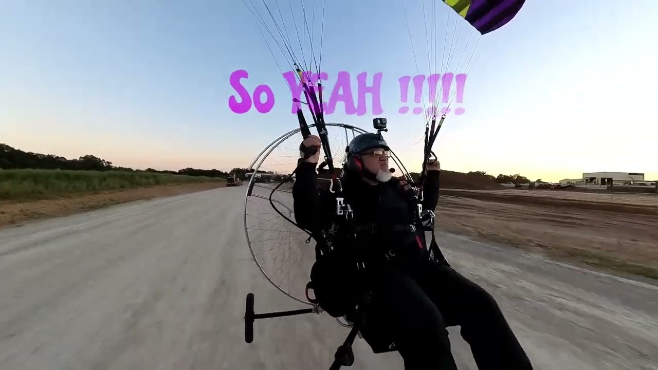 PAP Trike...Paramotoring over Construction!