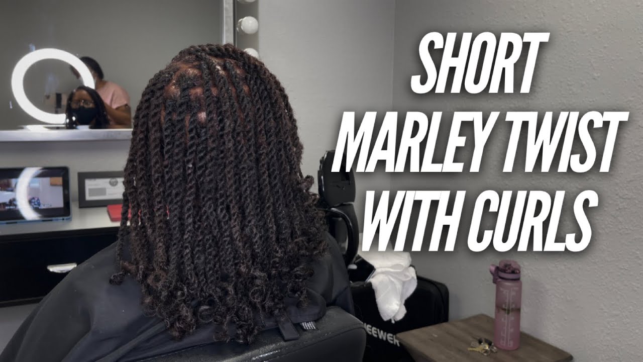 Short Marley Twist With Curls