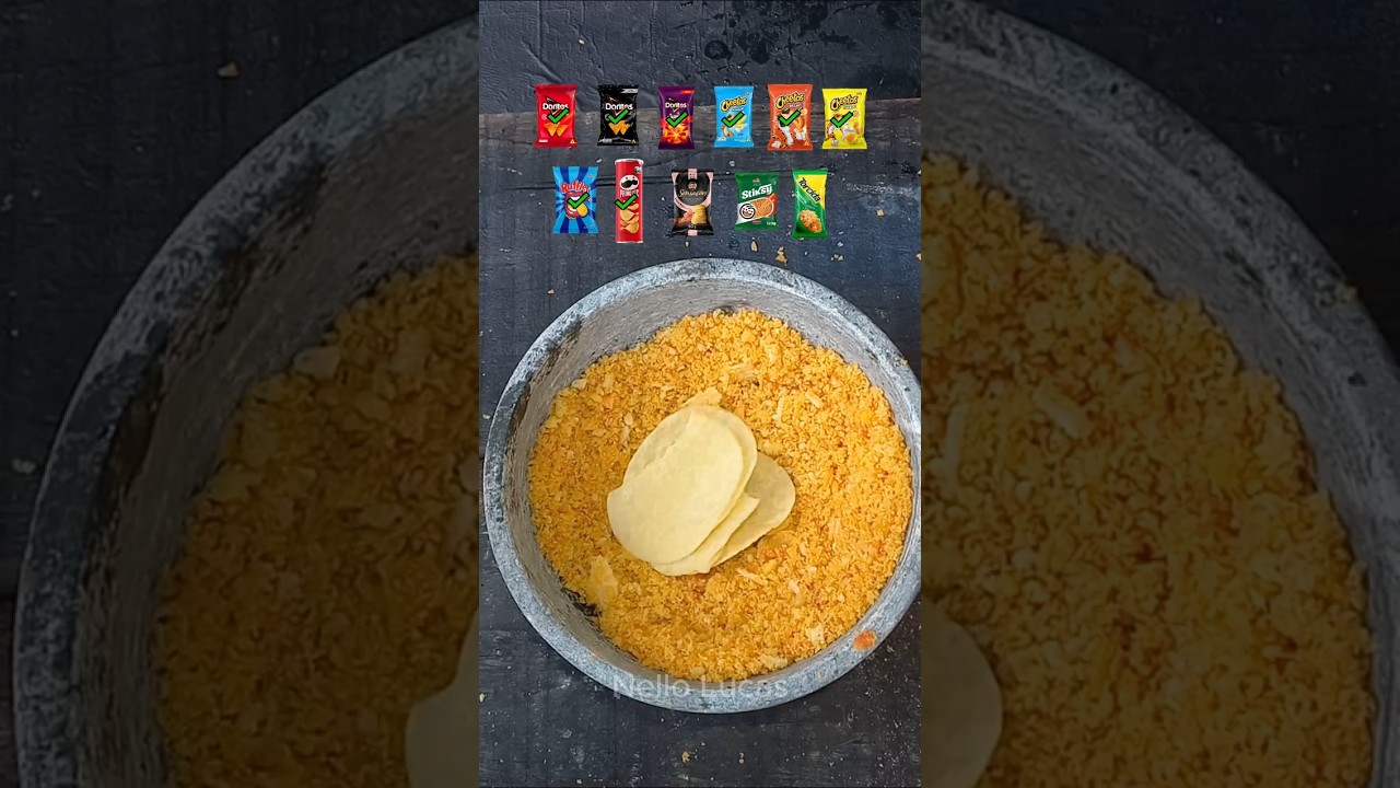 Misturando Todos os Salgadinho!!! ASMR #doritos #salgadinho #cheetos #ruffles #asmr #satisfatorio