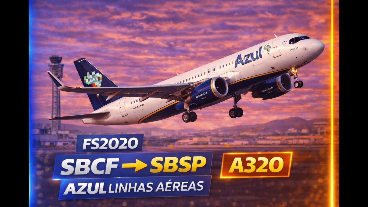 Pouso em Congonhas! ✈ AZUL SBCF → SBSP | MSFS 2020