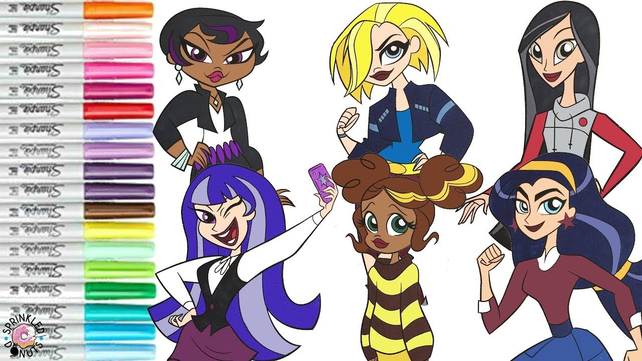 DC Super Hero Girls Coloring Book Compilation Wonder Woman Supergirl Bumblebee Katana Zatanna Selfie