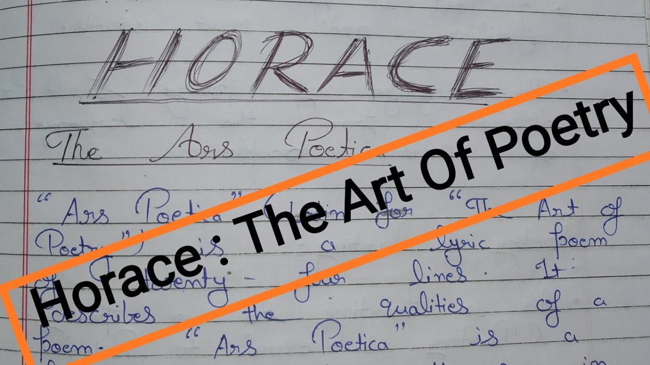 Horace : The Ars Poetica (The Art Of Poetry) // English Literature #literarycriticism