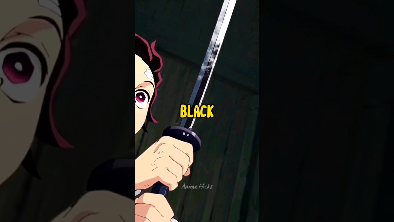 Why Tanjiro's Sword is black ?🤔#demonslayer #demonslayerseason3 #shorts #tanjiro