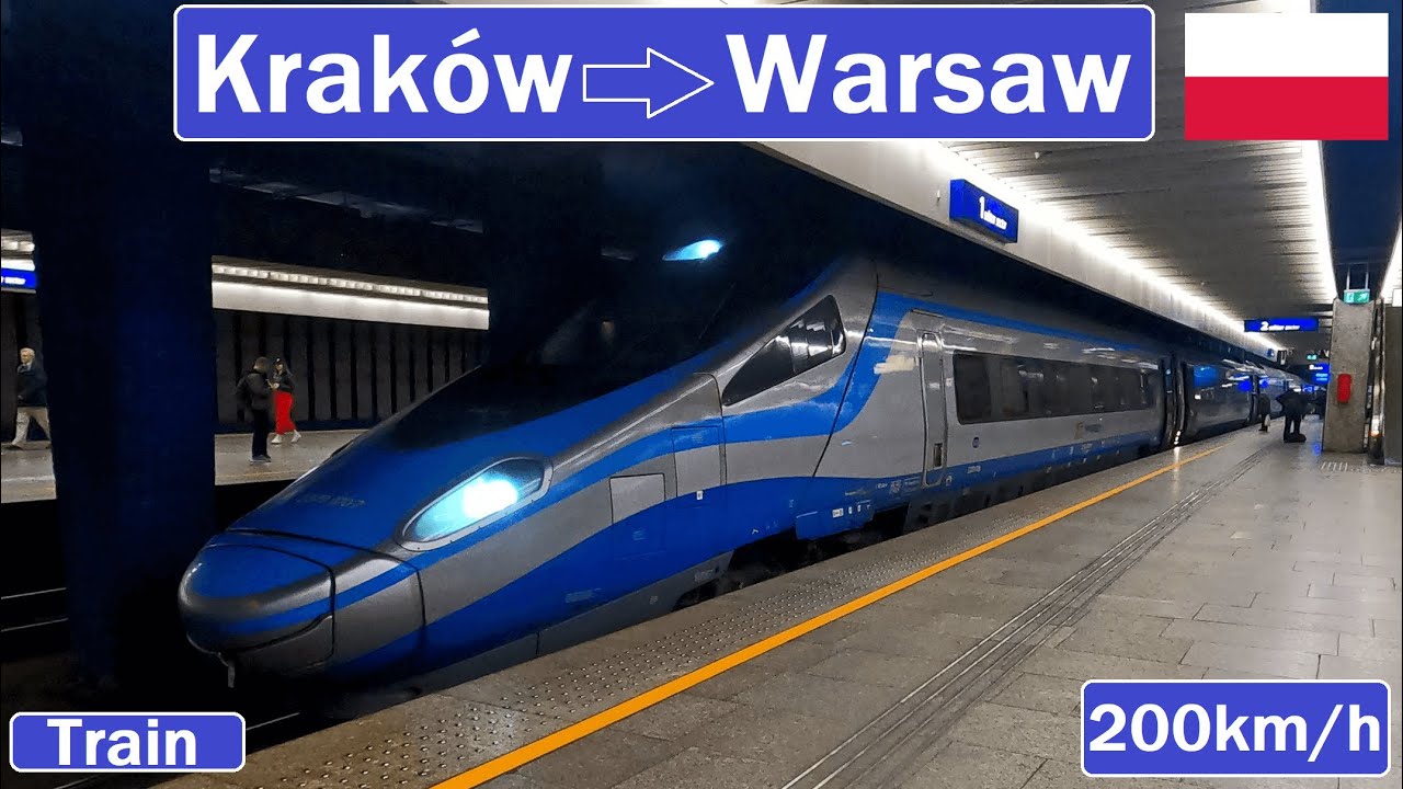 🇵🇱 KRAKOW TO WARSAW WITH PKP PENDOLINO HIGH SPEED TRAIN【4K】