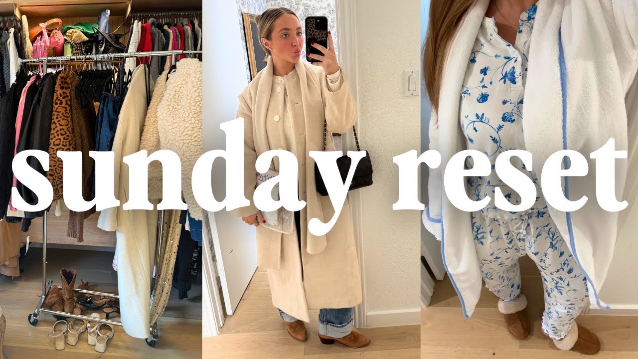 SUNDAY RESET 🏡🧼🧺 organizing, cleaning & prepping for a productive week
