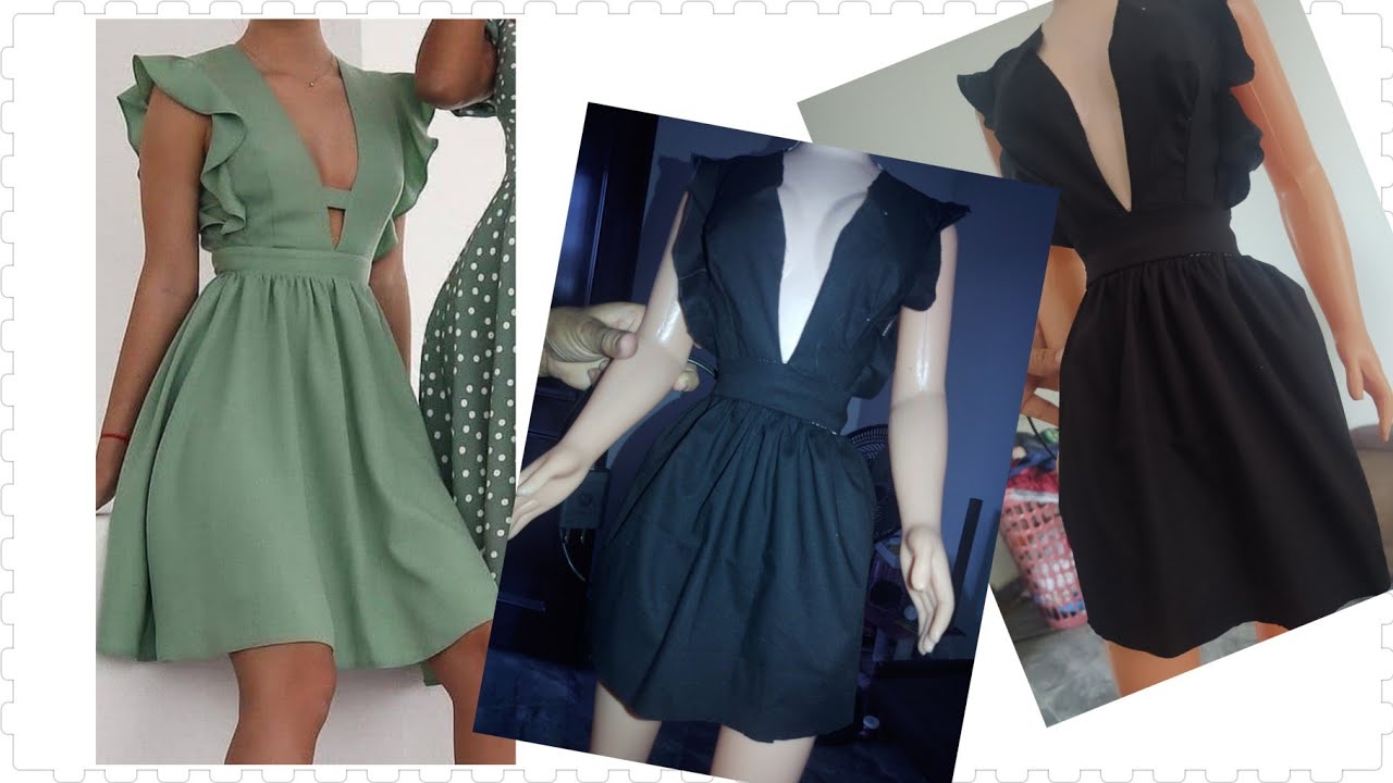 como hacer y coser un vestido muy sencillo con sólo 1 mtr de tela (easy and simple dress)