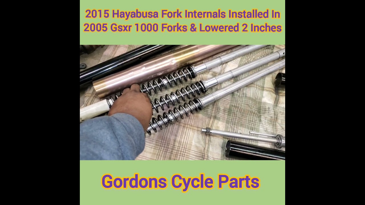 We Installed 2015 Hayabusa Fork Internals In 2005 Gsxr 1000 Forks & Internally Lowered Them 2 Inches