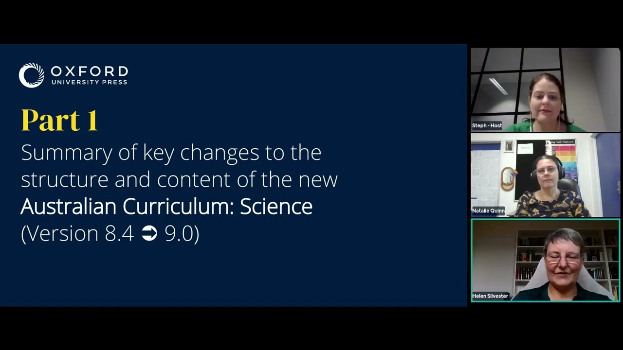 'Implementing the Australian Curriculum Science 9.0 Years 7-10' Webinar