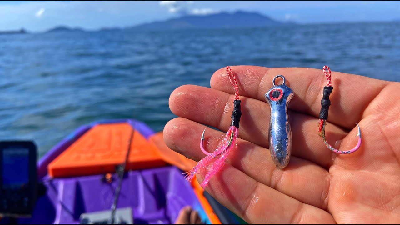 DUVIDO VOCÊ NÃO PEGAR PEIXE COM ESSA ISCA! PESCA COM JIG CROMADO! PESCARIA DE CORVINA COM JIG.