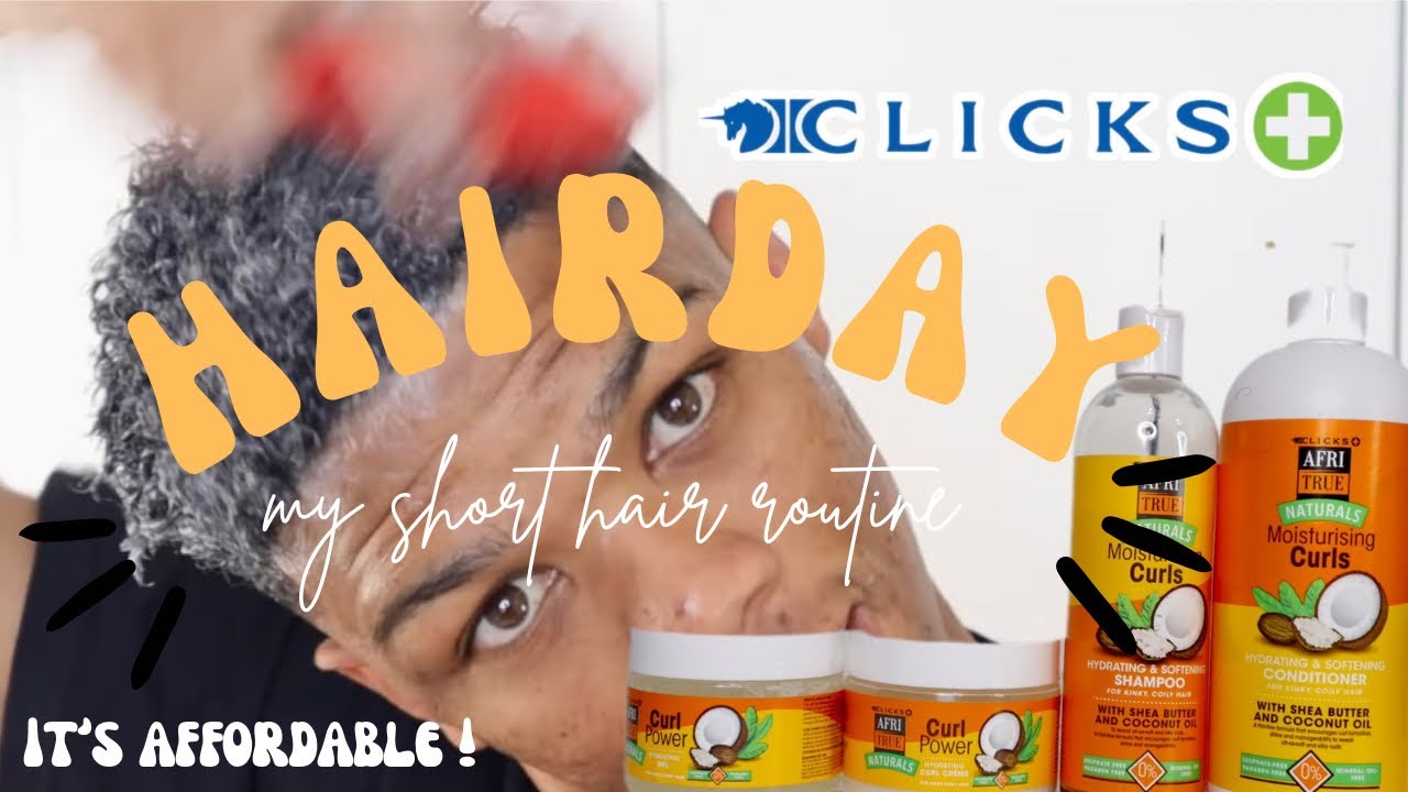 MY QUICK & EASY HAIR ROUTINE || short & curly hair|| SOUTH AFRICAN|| CLICKS! #hair #curls #youtube