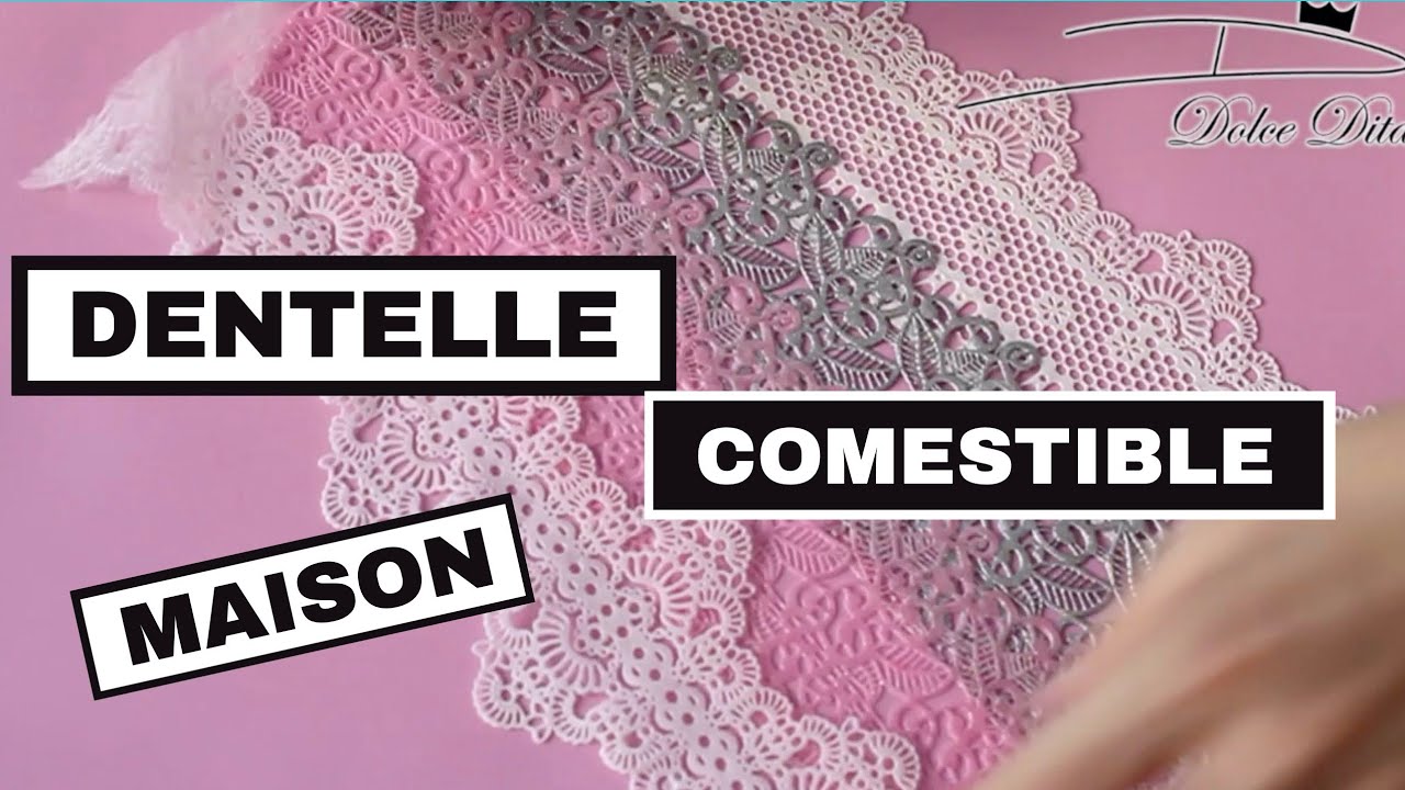 💕 DENTELLE COMESTIBLE MAISON ! Recette Facile 💕 / Homemade Edible Sugar Lace Recipe for Cake
