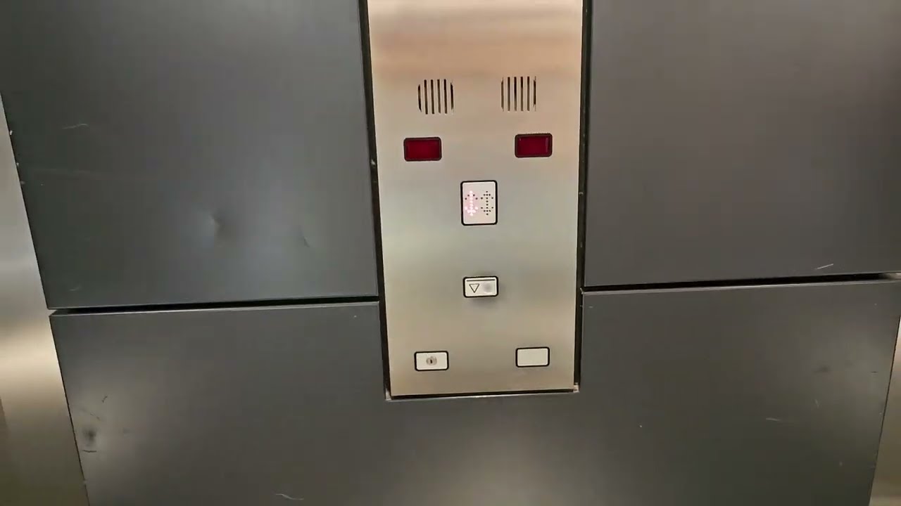 Old Schindler traction elevators/lifts in Zürich Airport, E Gates, Kloten, Switzerland