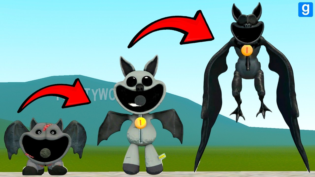 NEW EVOLUTION OF FORGOTTEN SMILING CRITTERS BANDIT BAT POPPY PLAYTIME In Garry's Mod!
