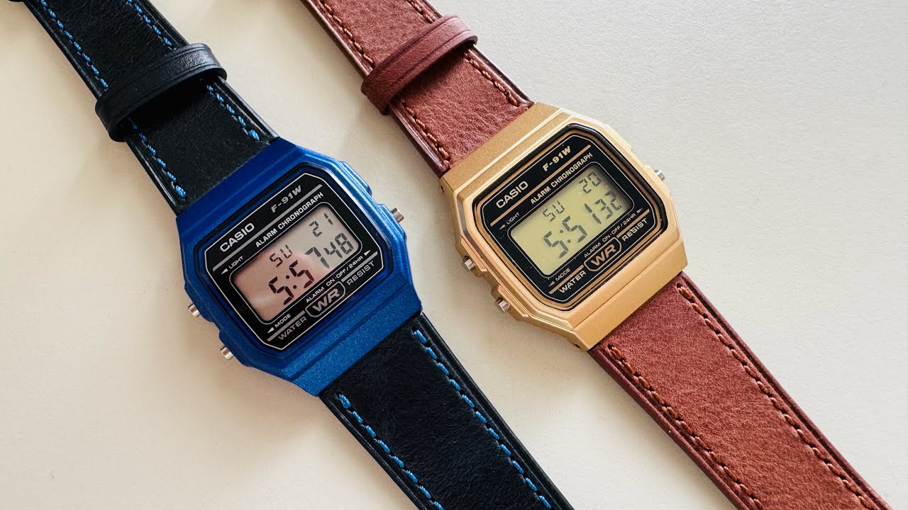 Casio F91W on Leather Straps: A Brand New look!